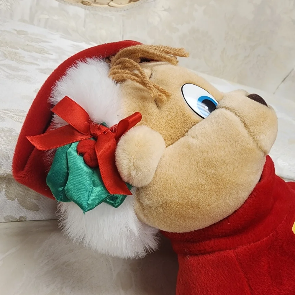 Vintage 1990 Alvin and the Chipmunks Christmas Plush Alvin Toy